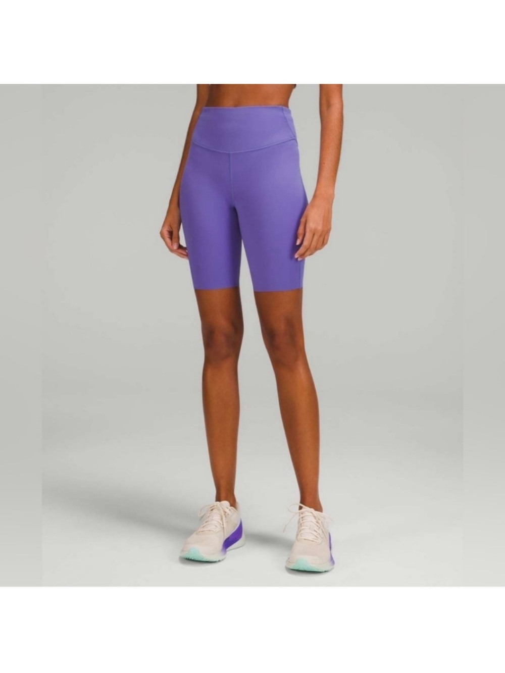 Lululemon Base Pace shorts 8"inseam length, high-rise, in Charged indigo  size 6
